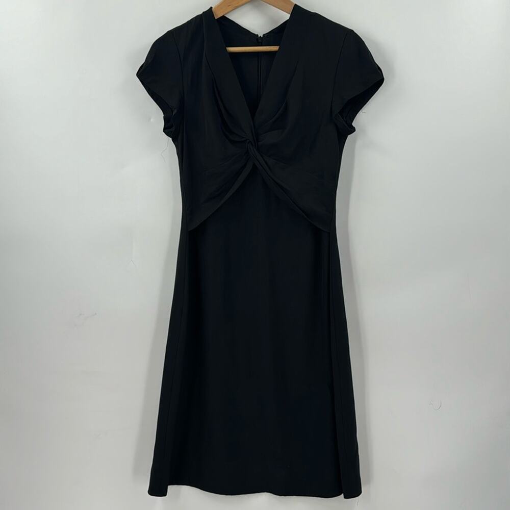 Banana republic office siren black silk dress